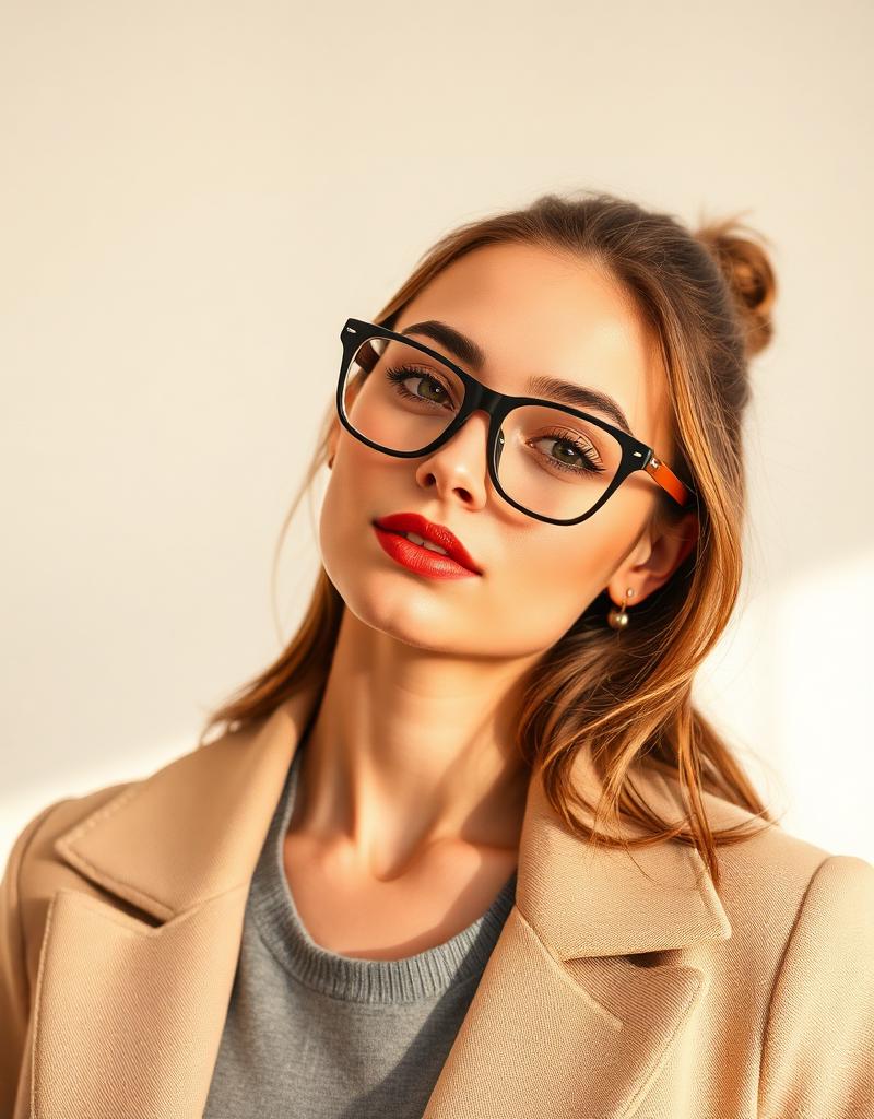 Mujer con lentes